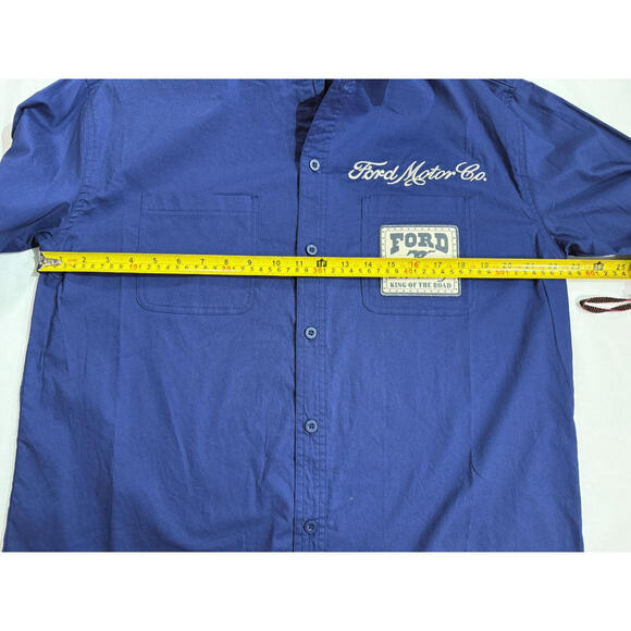 Ford Mustang Navy Blue "King of the Road" Long Sleeve Size Small - Picture 7 of 9